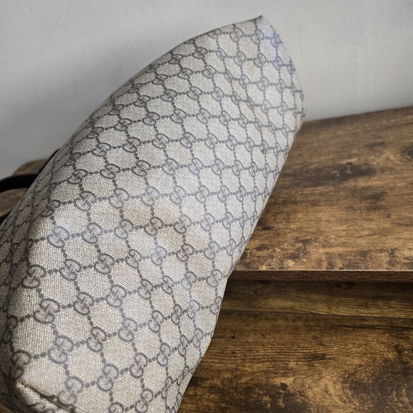 Gucci Black and Gray Monogram Tote - Picture 4 of 10